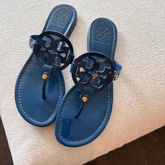 Tory Burch Women’s Miller Patent Sandals - Picture 1 of 4
